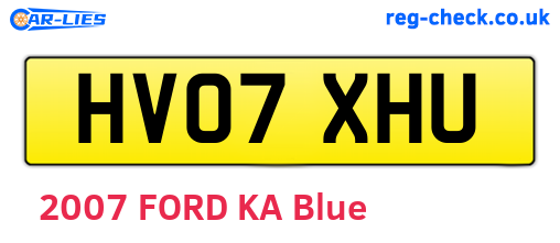 HV07XHU are the vehicle registration plates.