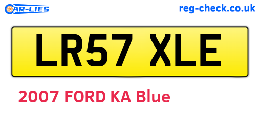 LR57XLE are the vehicle registration plates.