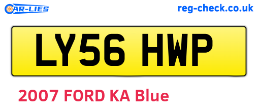 LY56HWP are the vehicle registration plates.
