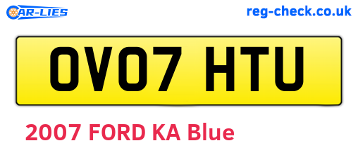 OV07HTU are the vehicle registration plates.
