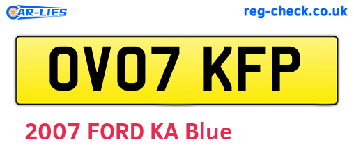 OV07KFP are the vehicle registration plates.