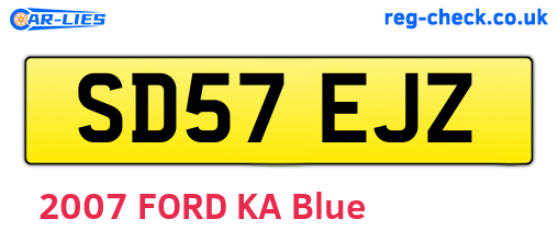 SD57EJZ are the vehicle registration plates.