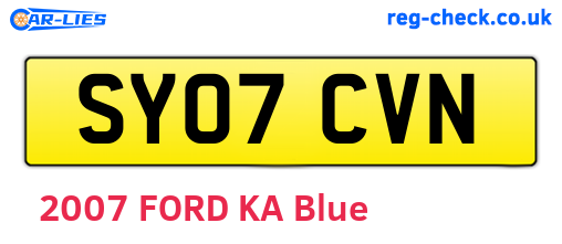 SY07CVN are the vehicle registration plates.