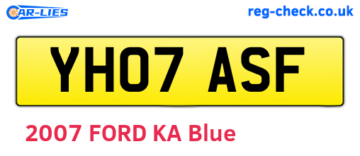 YH07ASF are the vehicle registration plates.