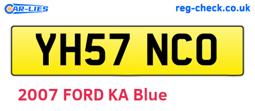 YH57NCO are the vehicle registration plates.