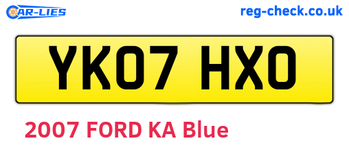 YK07HXO are the vehicle registration plates.