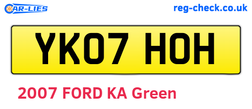 YK07HOH are the vehicle registration plates.