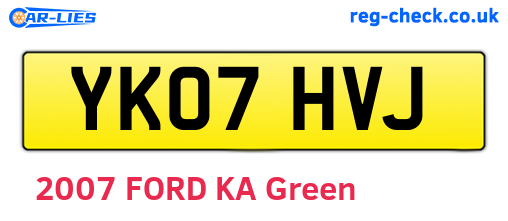 YK07HVJ are the vehicle registration plates.