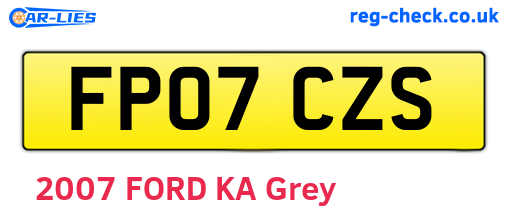 FP07CZS are the vehicle registration plates.