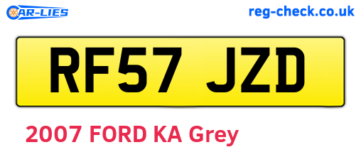 RF57JZD are the vehicle registration plates.