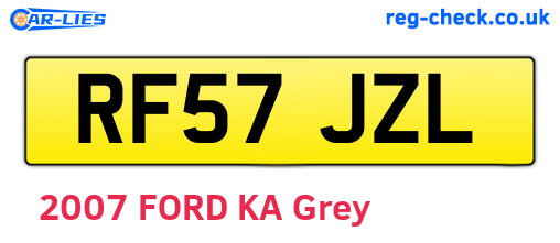RF57JZL are the vehicle registration plates.