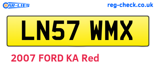 LN57WMX are the vehicle registration plates.