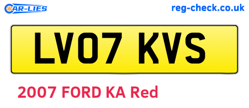 LV07KVS are the vehicle registration plates.