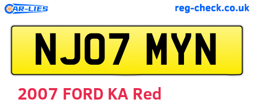 NJ07MYN are the vehicle registration plates.