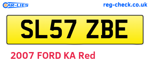 SL57ZBE are the vehicle registration plates.