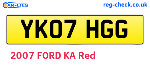 YK07HGG are the vehicle registration plates.