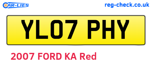 YL07PHY are the vehicle registration plates.