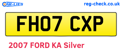 FH07CXP are the vehicle registration plates.