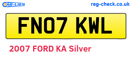 FN07KWL are the vehicle registration plates.