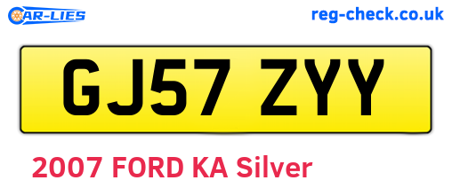 GJ57ZYY are the vehicle registration plates.