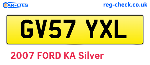 GV57YXL are the vehicle registration plates.