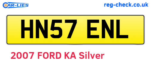HN57ENL are the vehicle registration plates.
