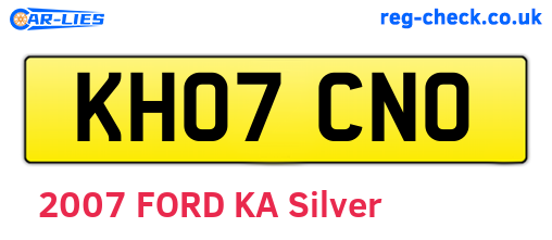 KH07CNO are the vehicle registration plates.
