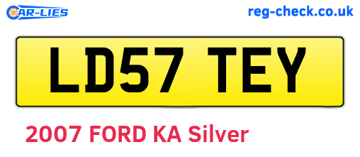 LD57TEY are the vehicle registration plates.