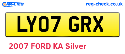 LY07GRX are the vehicle registration plates.