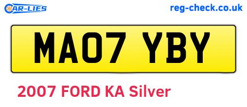 MA07YBY are the vehicle registration plates.