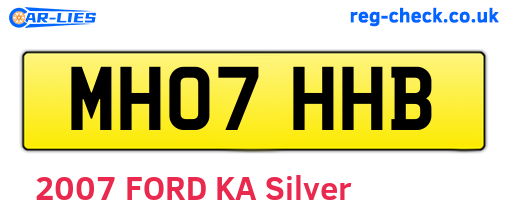 MH07HHB are the vehicle registration plates.