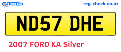ND57DHE are the vehicle registration plates.