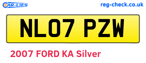 NL07PZW are the vehicle registration plates.