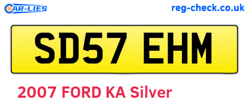 SD57EHM are the vehicle registration plates.