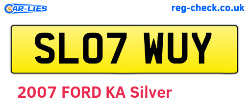 SL07WUY are the vehicle registration plates.