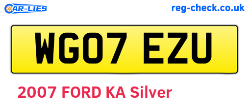 WG07EZU are the vehicle registration plates.