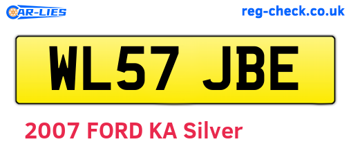 WL57JBE are the vehicle registration plates.