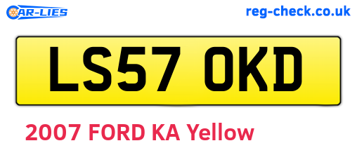LS57OKD are the vehicle registration plates.