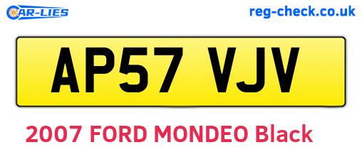 AP57VJV are the vehicle registration plates.
