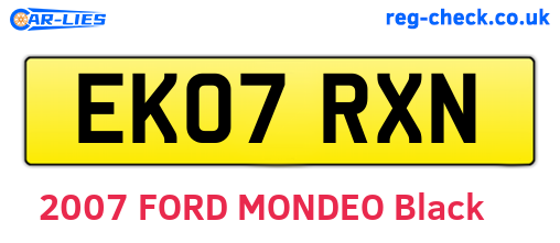 EK07RXN are the vehicle registration plates.