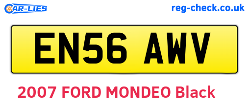 EN56AWV are the vehicle registration plates.