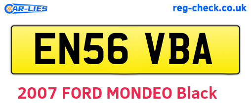 EN56VBA are the vehicle registration plates.