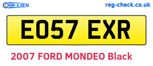 EO57EXR are the vehicle registration plates.