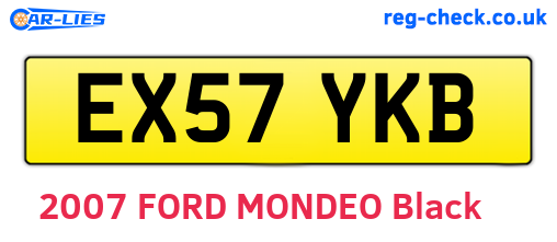 EX57YKB are the vehicle registration plates.