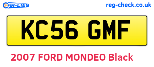 KC56GMF are the vehicle registration plates.