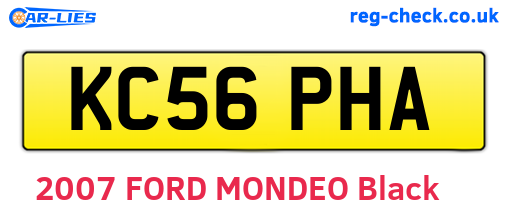 KC56PHA are the vehicle registration plates.