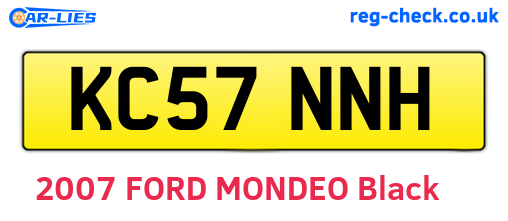 KC57NNH are the vehicle registration plates.