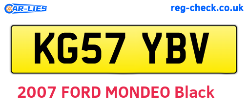 KG57YBV are the vehicle registration plates.