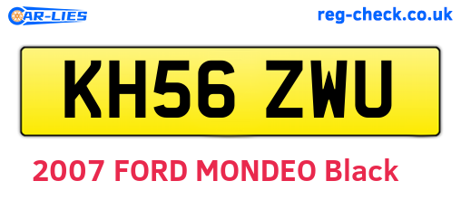 KH56ZWU are the vehicle registration plates.