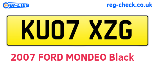 KU07XZG are the vehicle registration plates.